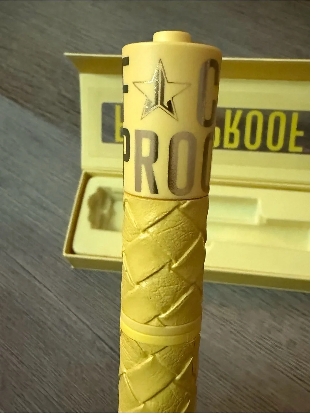 Jeffree Star F*CK Proof Yellow Braided Leather Tassel Mascara w/charm